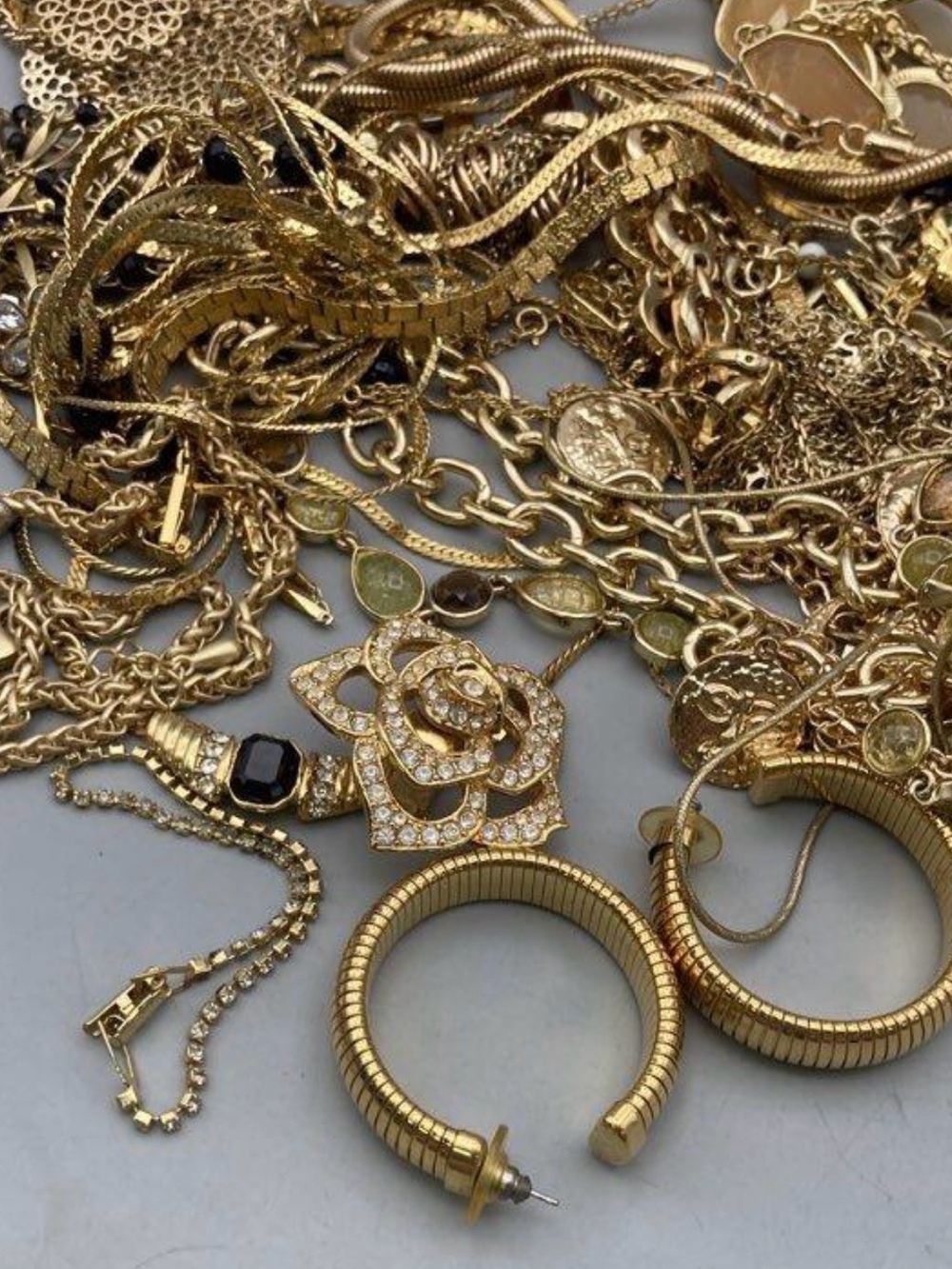 3 LB Necklace Lot | Beaded Gold & Silver Tone Statement Dainty Everyday Wear Mix